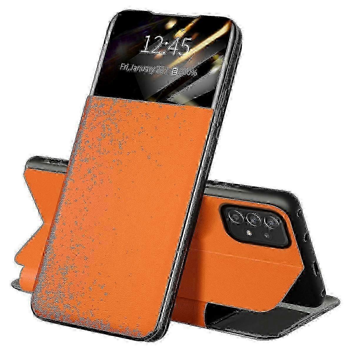 For Samsung Galaxy A52 4g/5g/a52s 5g View Window Drop-proof Leather Phone Case With Card Holder Stan