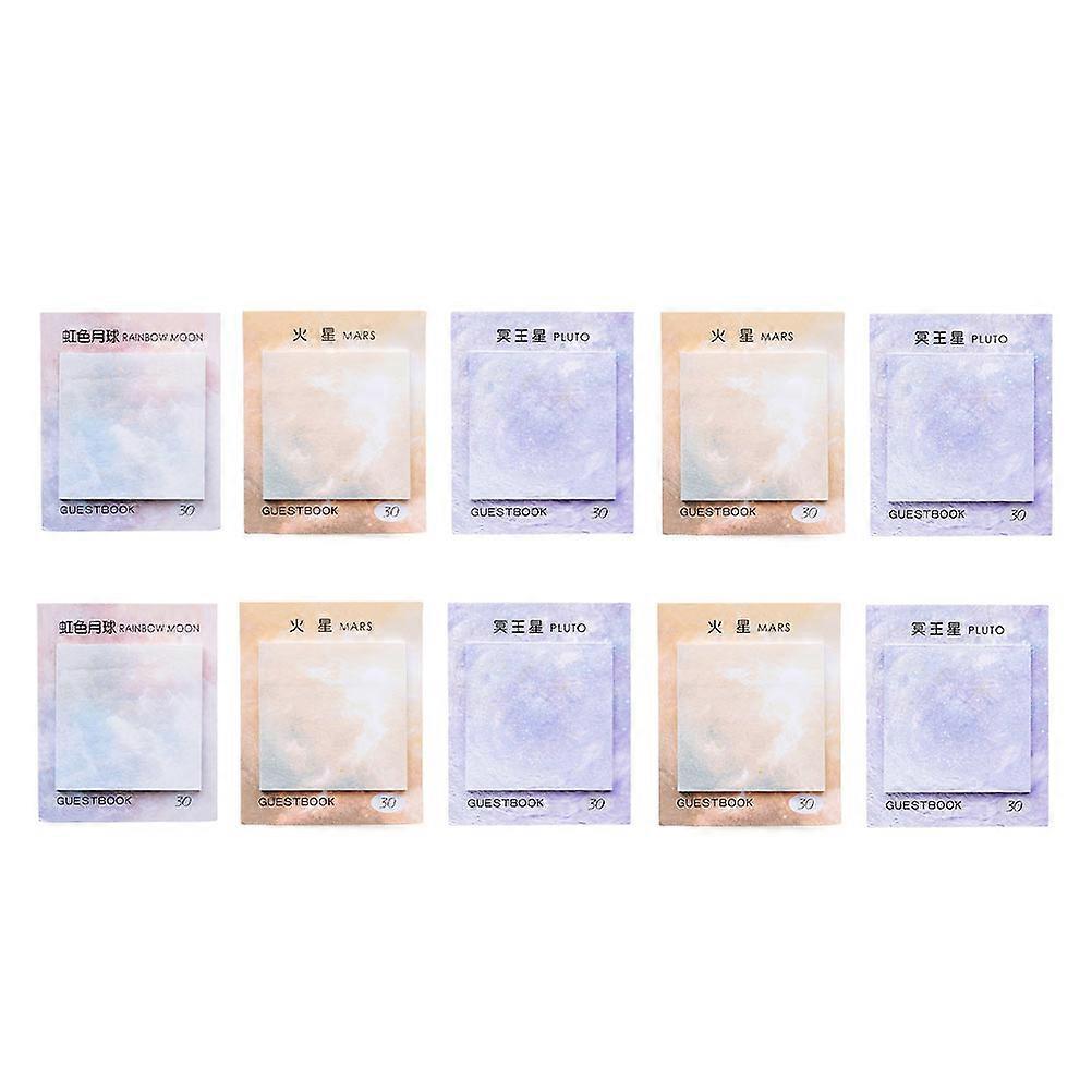 Smooth Writing Stick Notes Portable Memo Pads Square Compact Style Assorted Color For Notebook 12Pcs