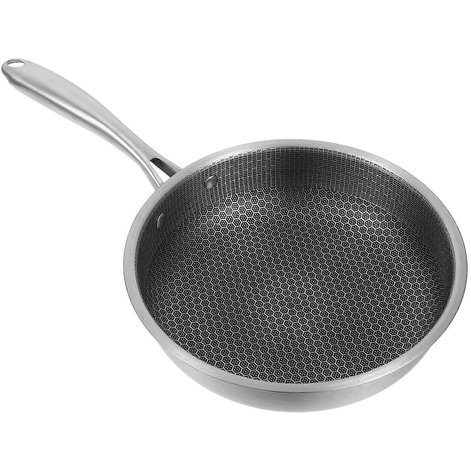 Non Stick Frying Pan Flat Bottom Egg Frying Steak Cooking Home Cooks Honeycomb Non-Stick Coating 1Pack