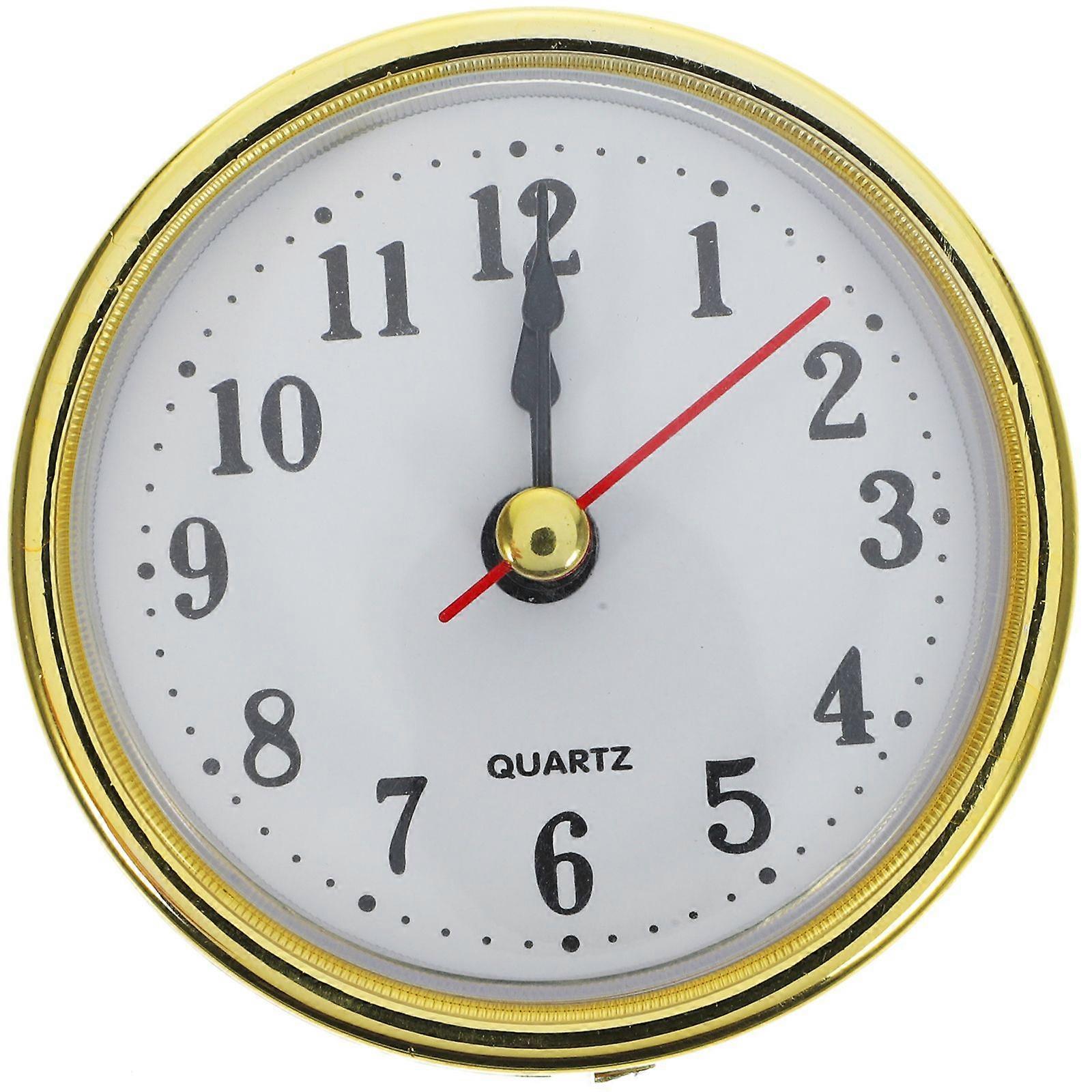 Retro Clock Insert DIY Round Clock Head Simple Inlaid Clock Head with Clock Mechanism