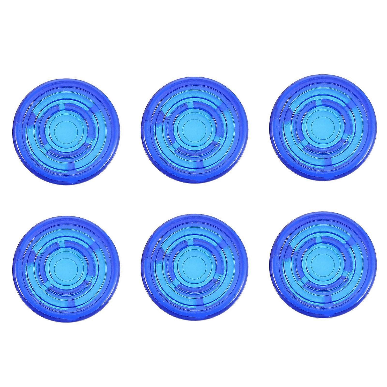 Gitár effektpedálokhoz való csere gitárpedál-gombvédő kupakok, kék, 2,5x2,5x1 cm, védelem, 6 db-os csomag