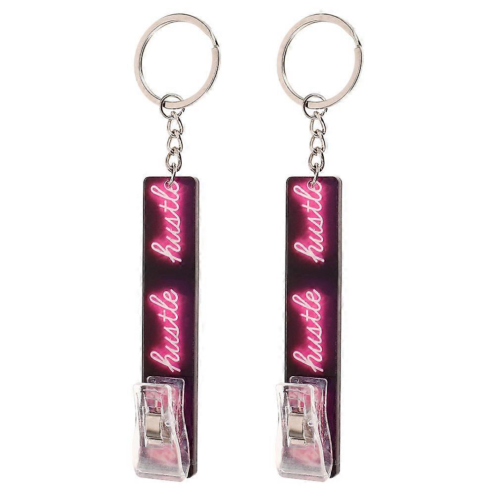 Credit Card Puller for Long Nails Portable 2Pcs Lightweight Card Grabber Keychain