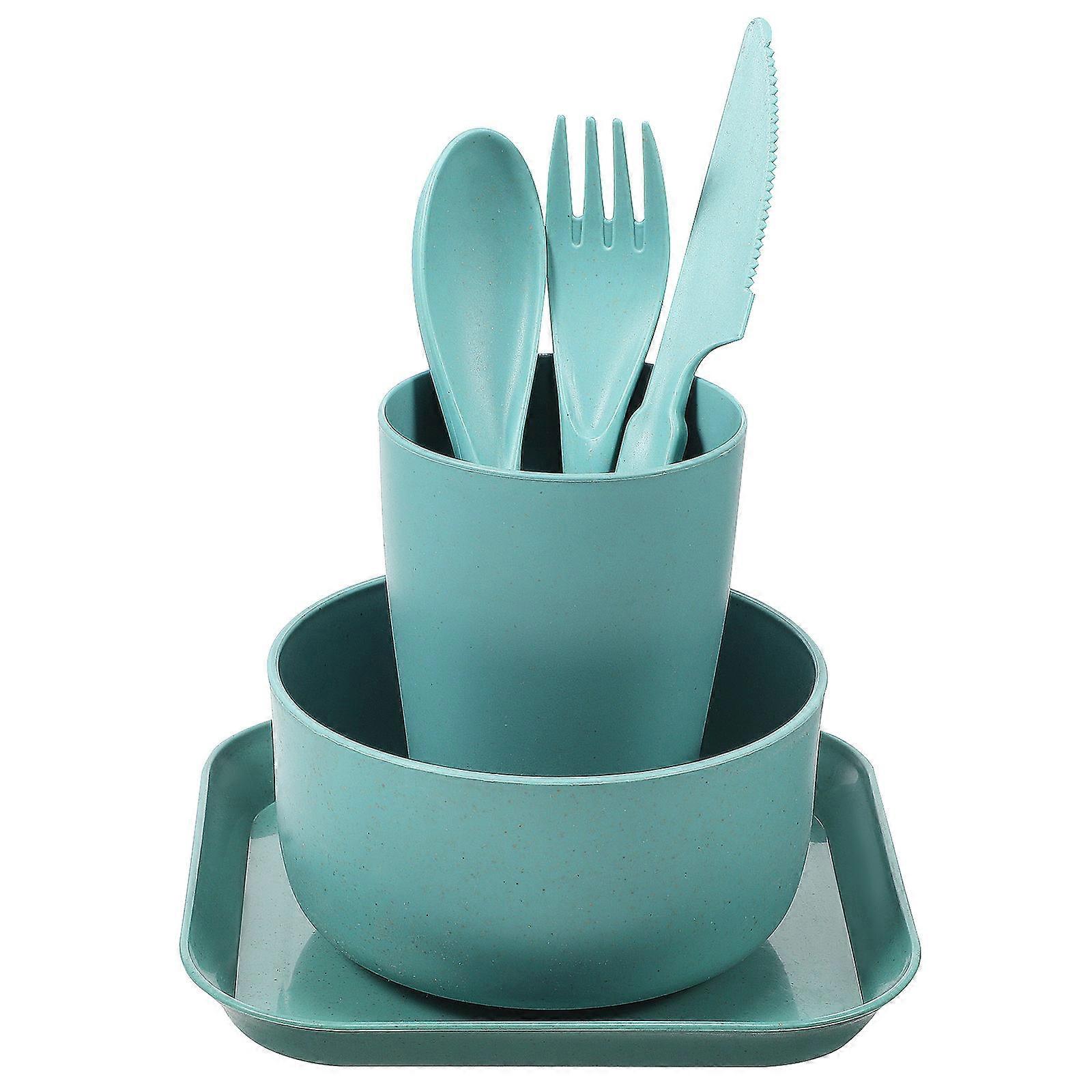Straw Dinnerware Unbreakable Tableware Families 1Set