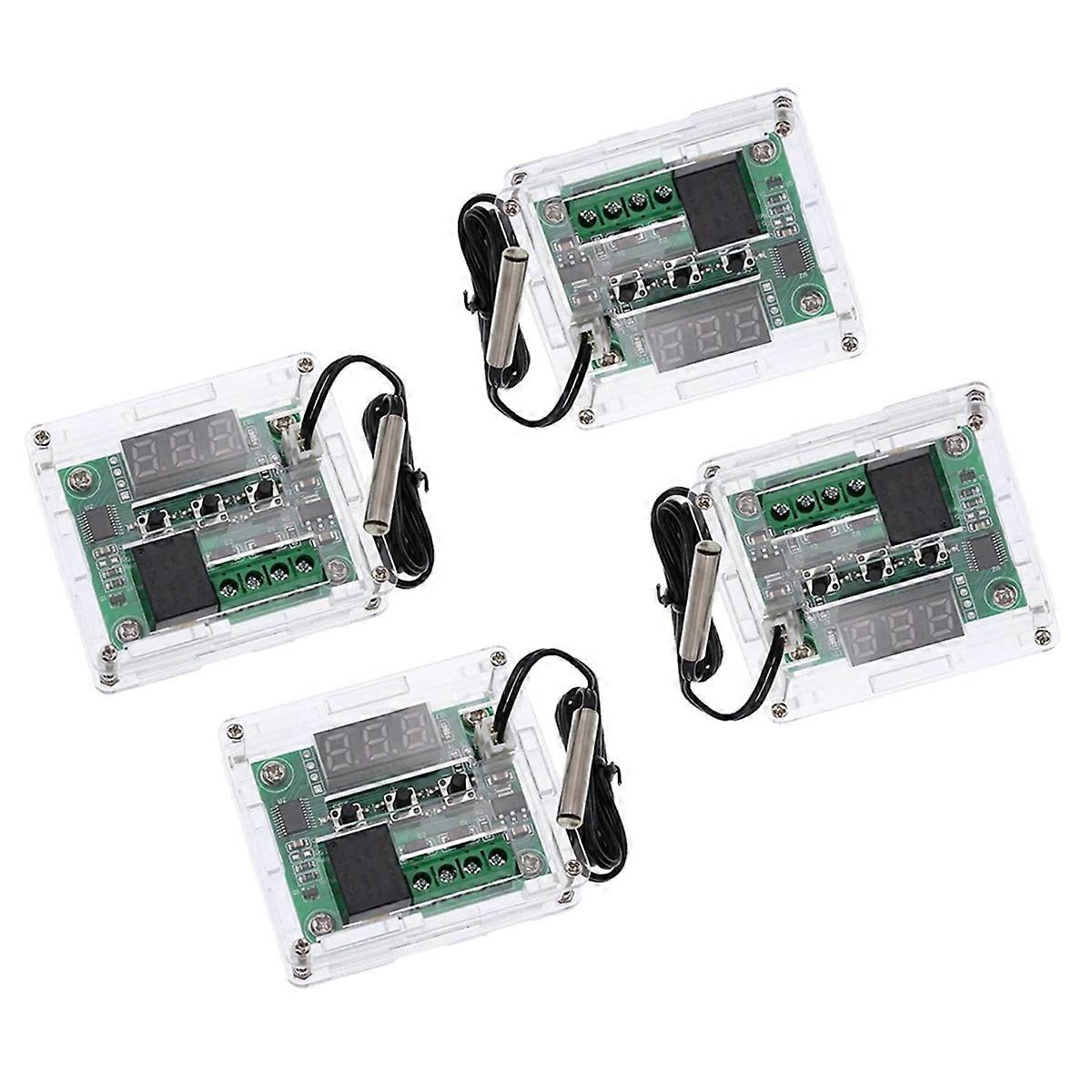 4 PCS W1209 with Case 12V DC Digital Temperature Control Board Micro-Type Digital Thermostat-50-110