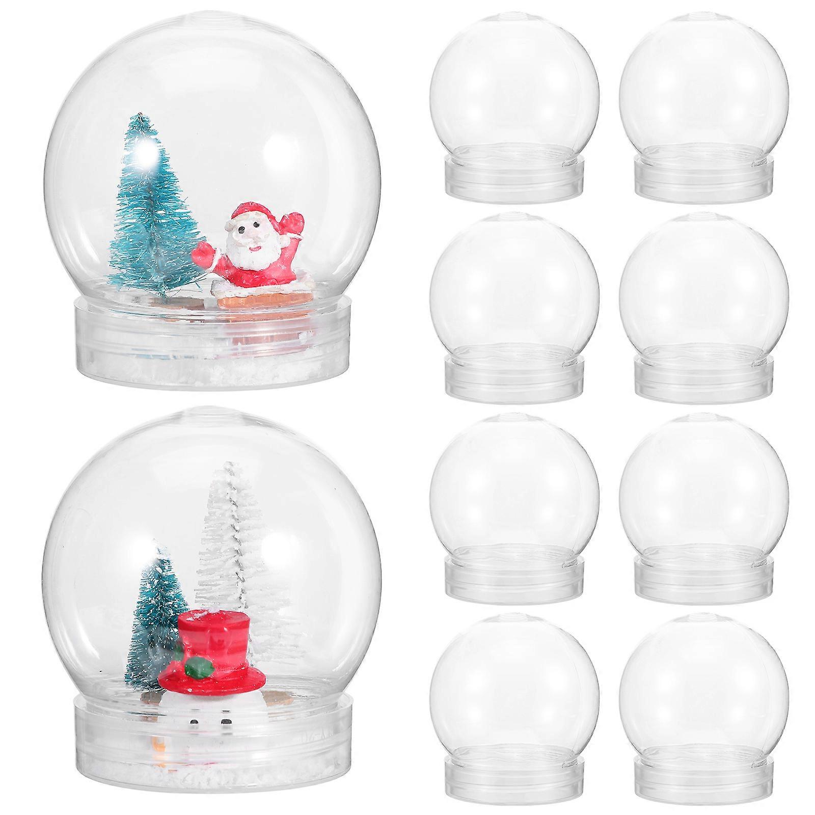 Mini Snow Globes For Diy Projects Craft Supplies 2.75X2.36X2.36in 10Pcs