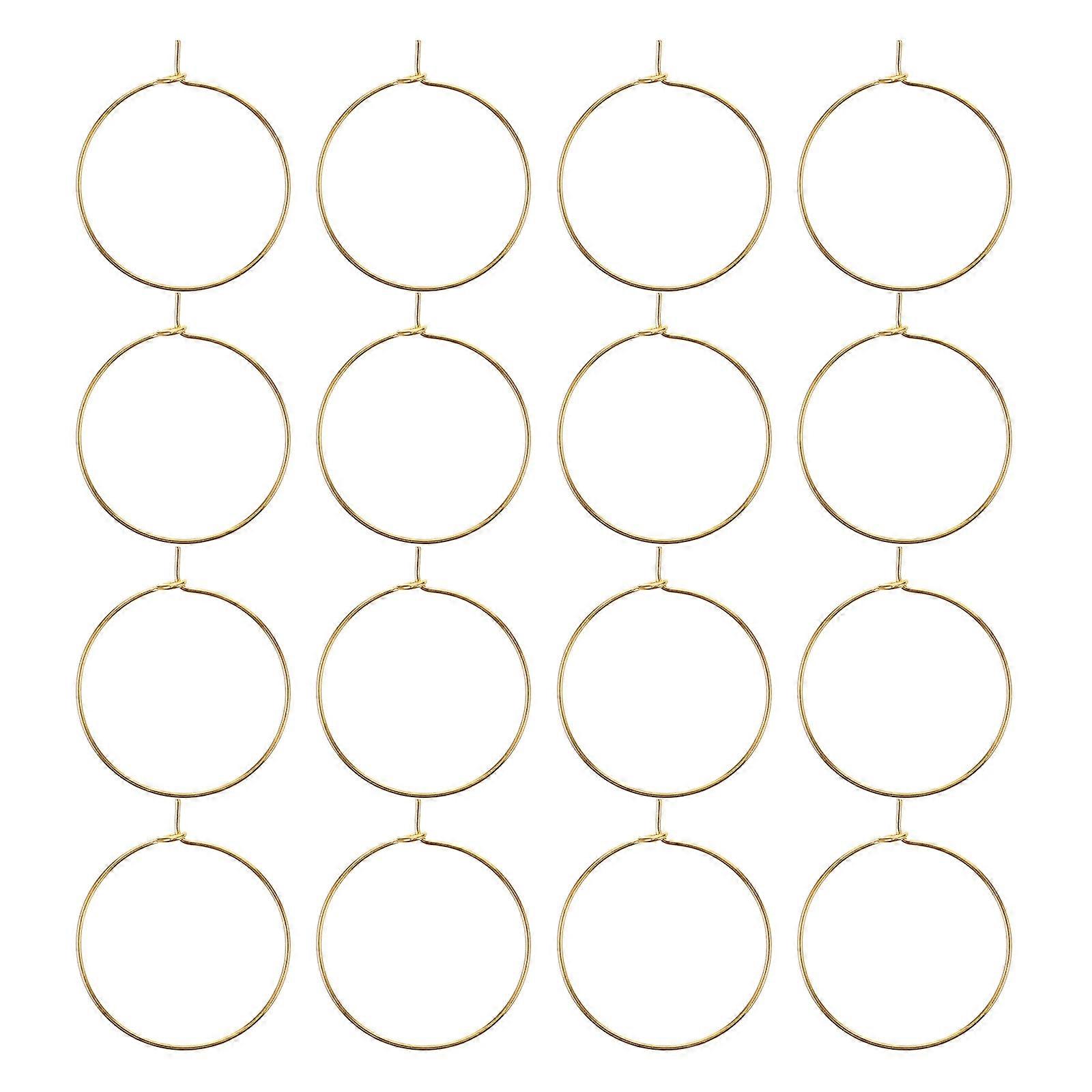 Gold Plated Reusable Wine Glass Markers 150pcs DIY Drink Identification Tags for Wedding, Party, and Birthday Events