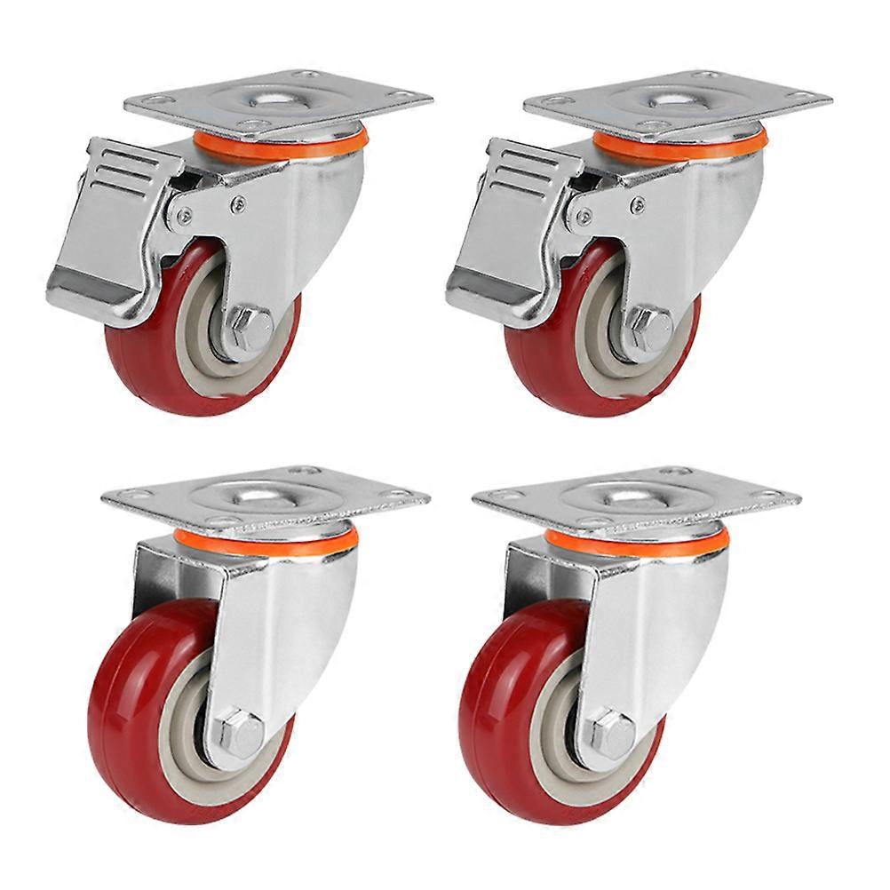 Swivel Caster Wheels Direction Conversion Shopping Cart Repairing Parts Round Shape Silent Operation 4Pcs