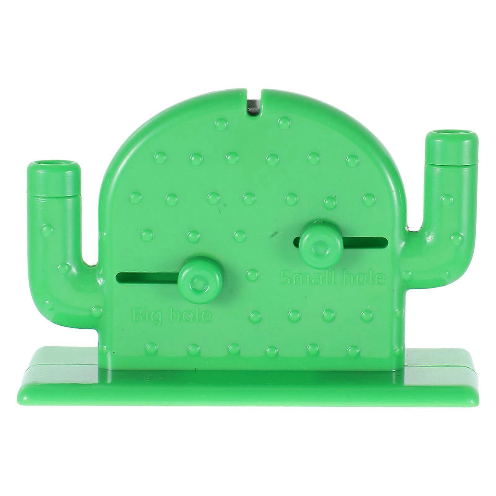 Hand Sewing Needle Threaders Tool Convenient Cactus Shaped Drawstring Replacement For Home Use 7.20X4.70X2.70CM Plastic 1Pack