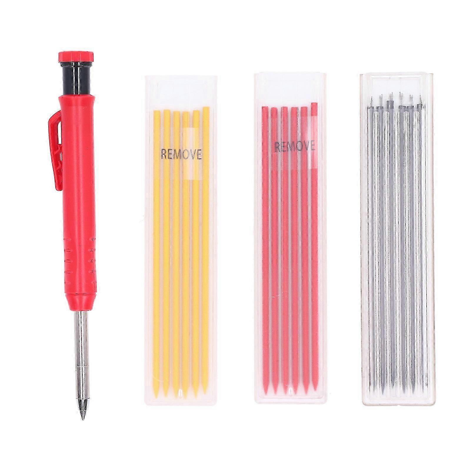 19Pcs Carpenter Pencil Set ABS Tungsten Carbide Construction Carpenter Marker with Refill