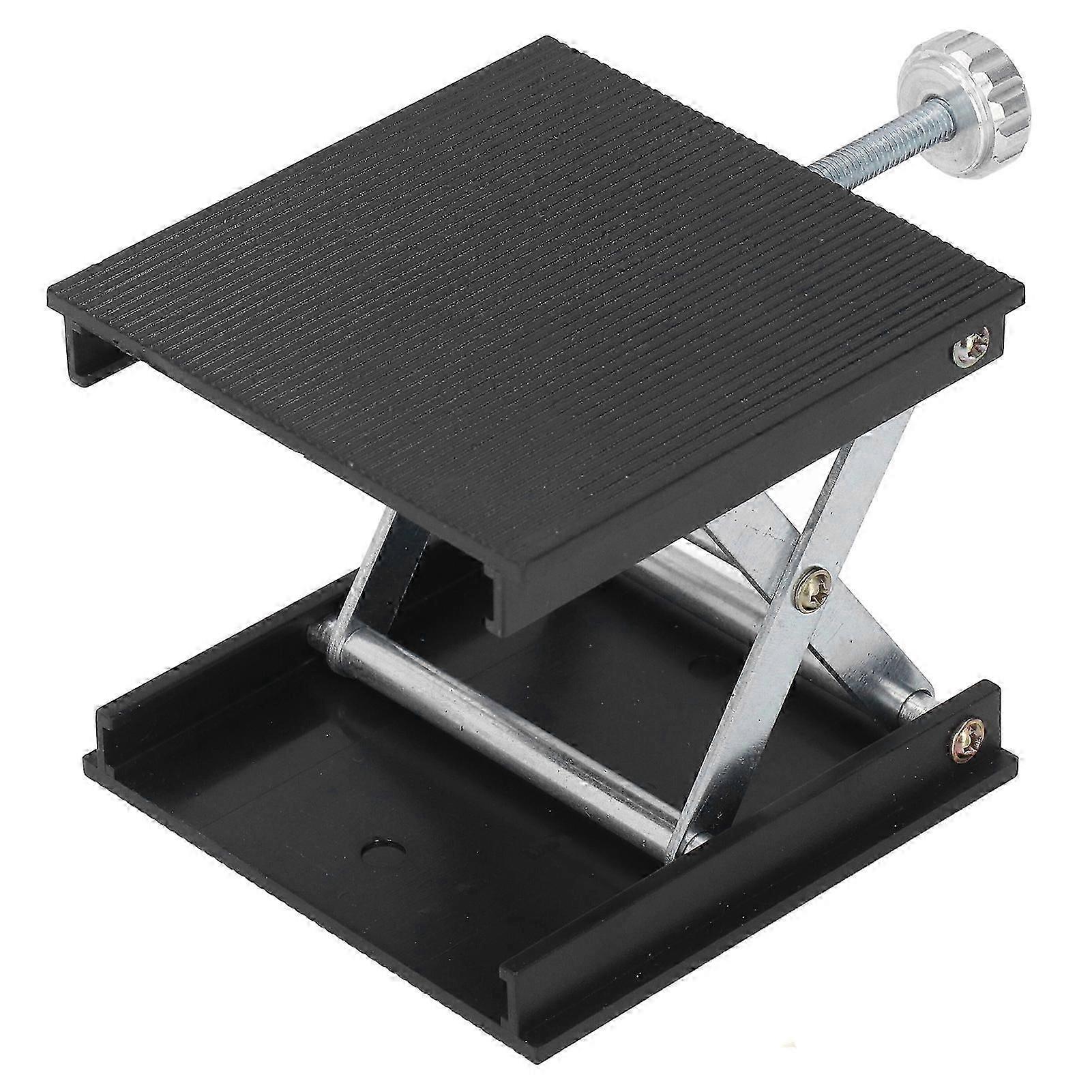 Lyftplattform för laboratoriebruk 90x90 mm höjdjusterbar mätverktyg manuell lyftplattform svart