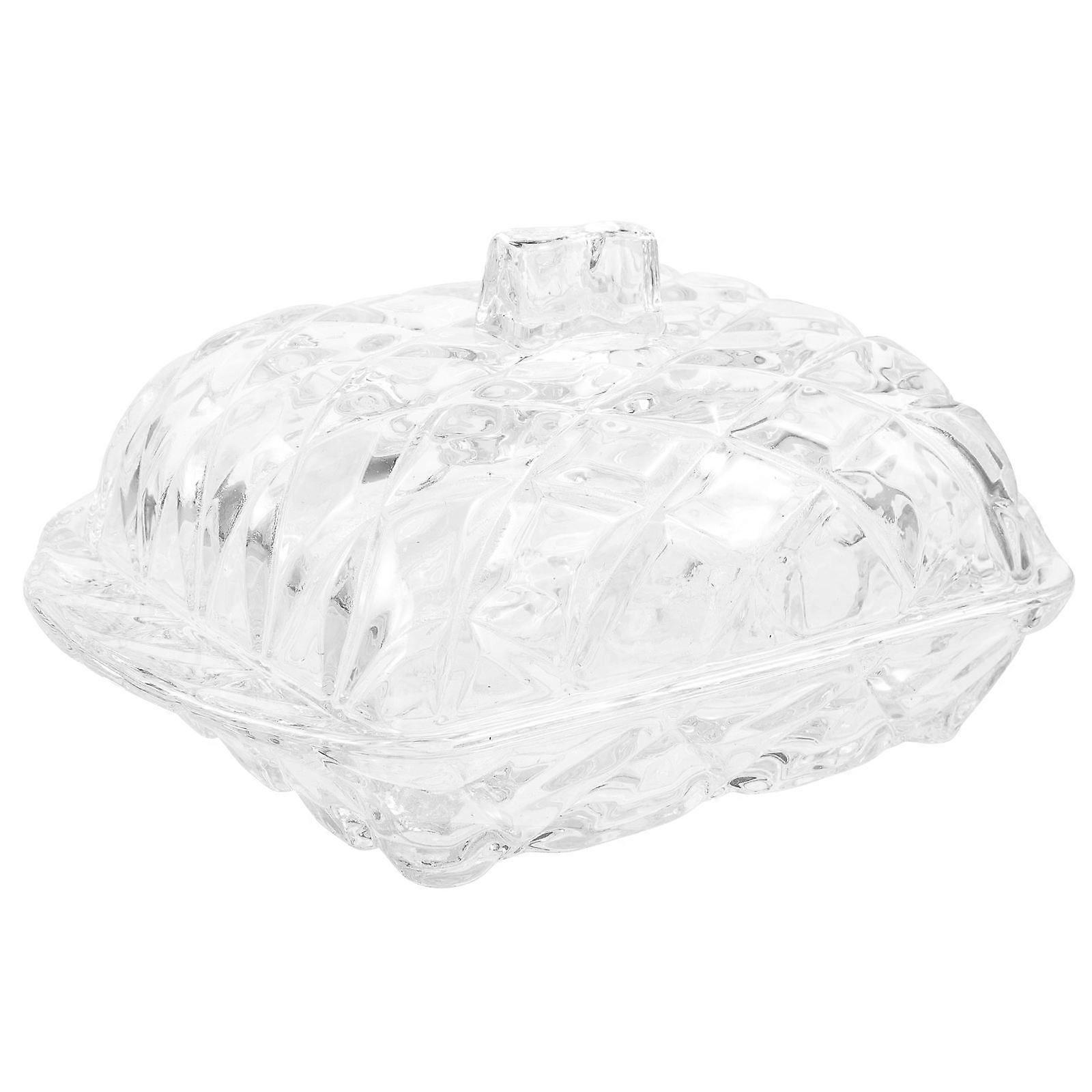 Fruit Plate Glass Snack Plate Reusable Food Storage Multi-functional For Home Use 1Pack