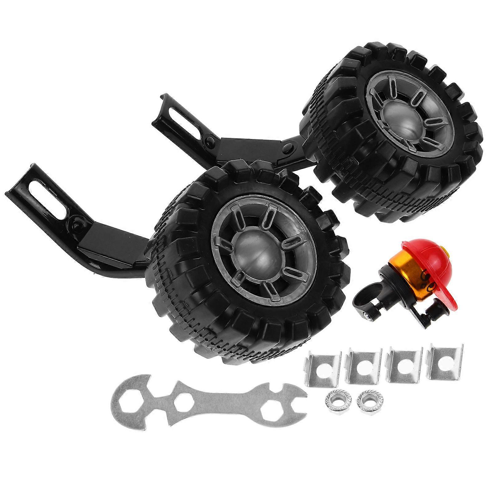 Bike Training Wheels Set – Durable Auxiliary Wheels with Black Rack for Enhanced Stability and Safety for Beginners