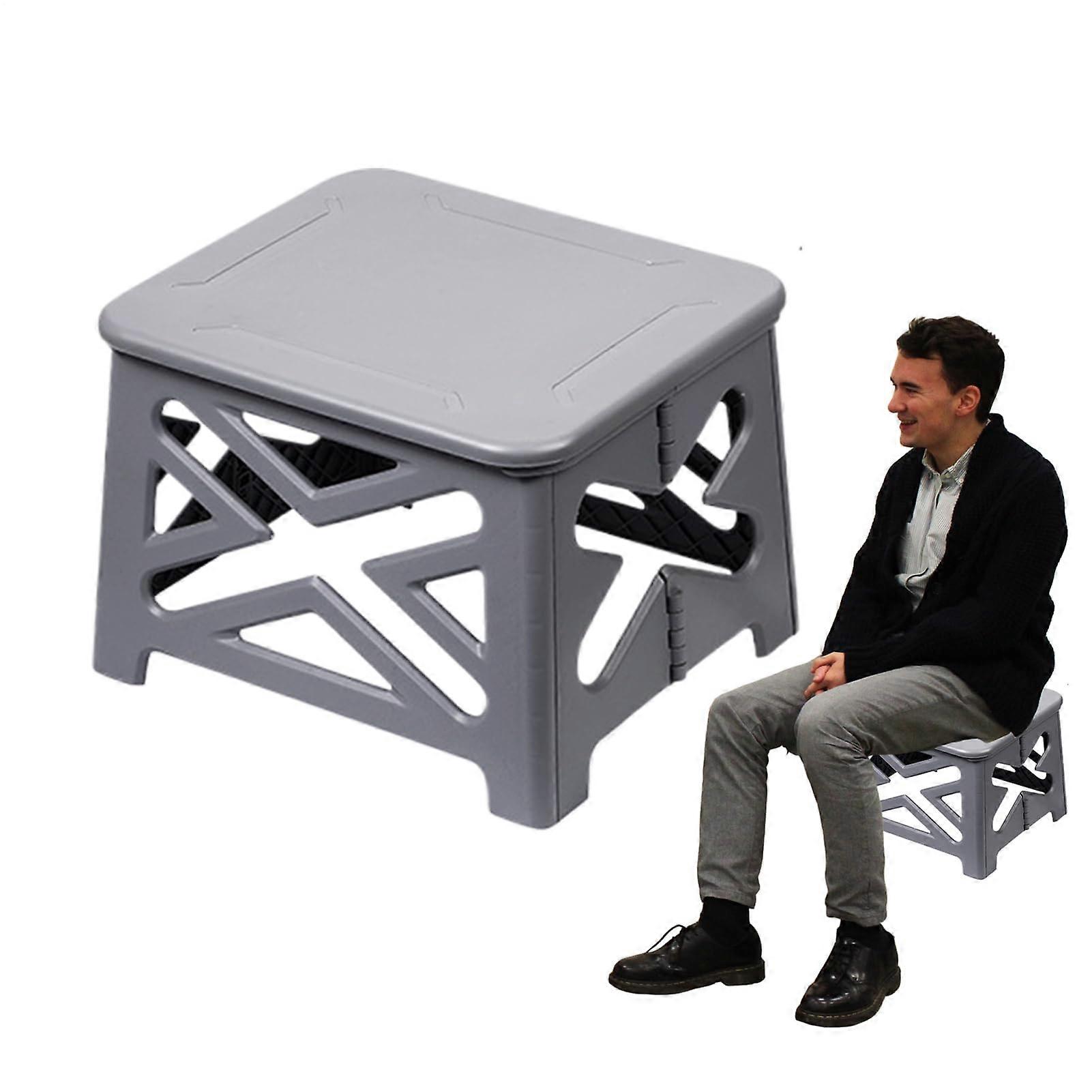 مرحاض التخييم ، مرحاض خارجي مع غطاء مقعد تخييم ، سعة وزن 100 كجم ، نونية للسيارة للبالغين ، مقعد نونية السفر للمعسكر الرمادي