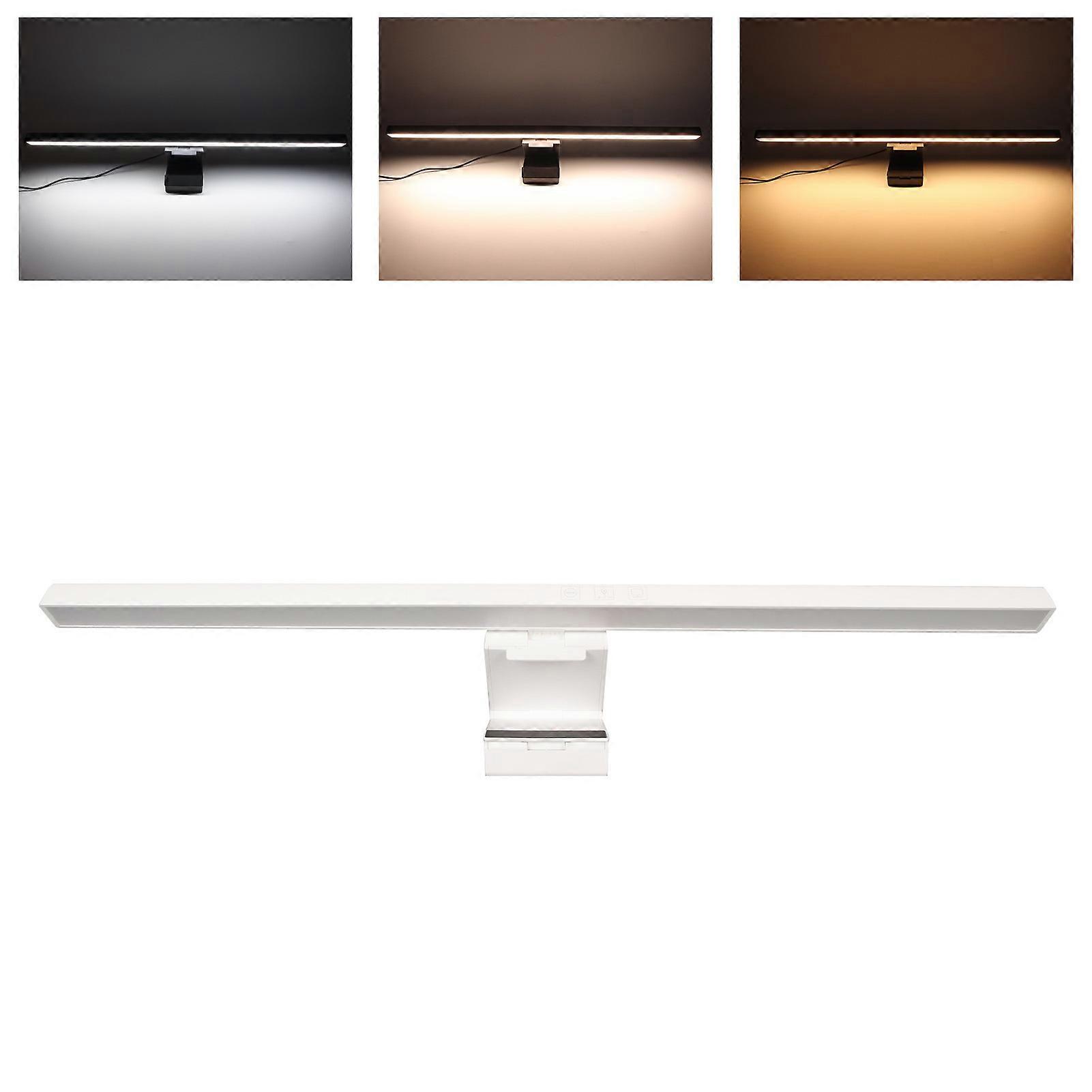 Monitor Light Bar 3 Switchable Light Modes Stepless Dimmable Touch Control Computer Screen Light Bar for Office Home White 