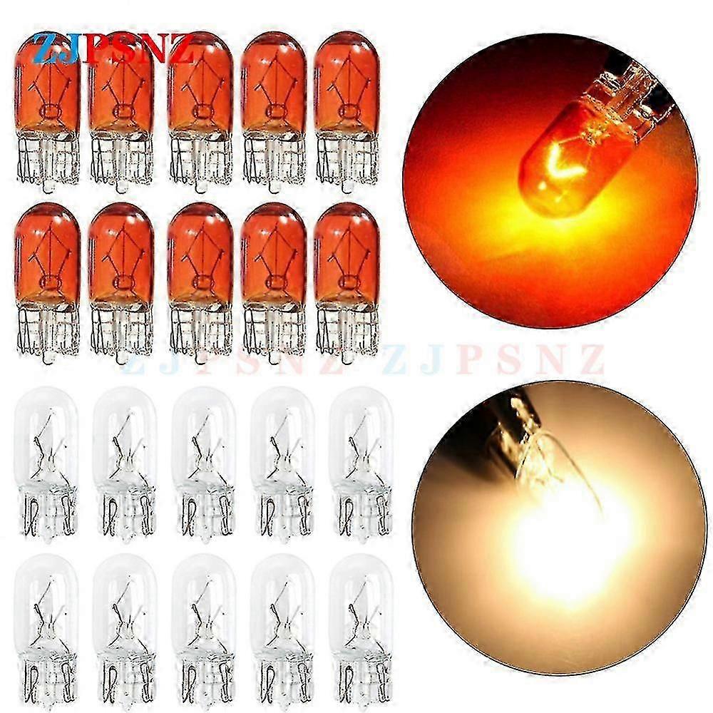 T10 12v 48v-55v-60v Bulb Inserted Bubble Lamp Light Bulb Halogen Warm Warning Turning Light Reversing Lights White Small Lamps Tw