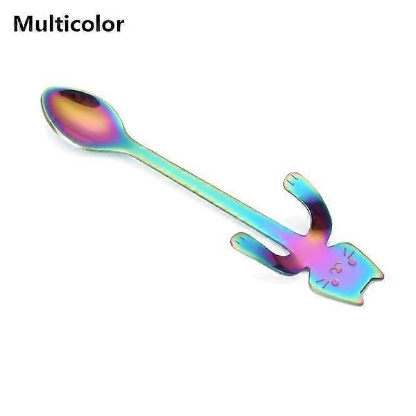 Cute Cat Spoons Flatware Coffee Drinking Tools Kitchen Gadget