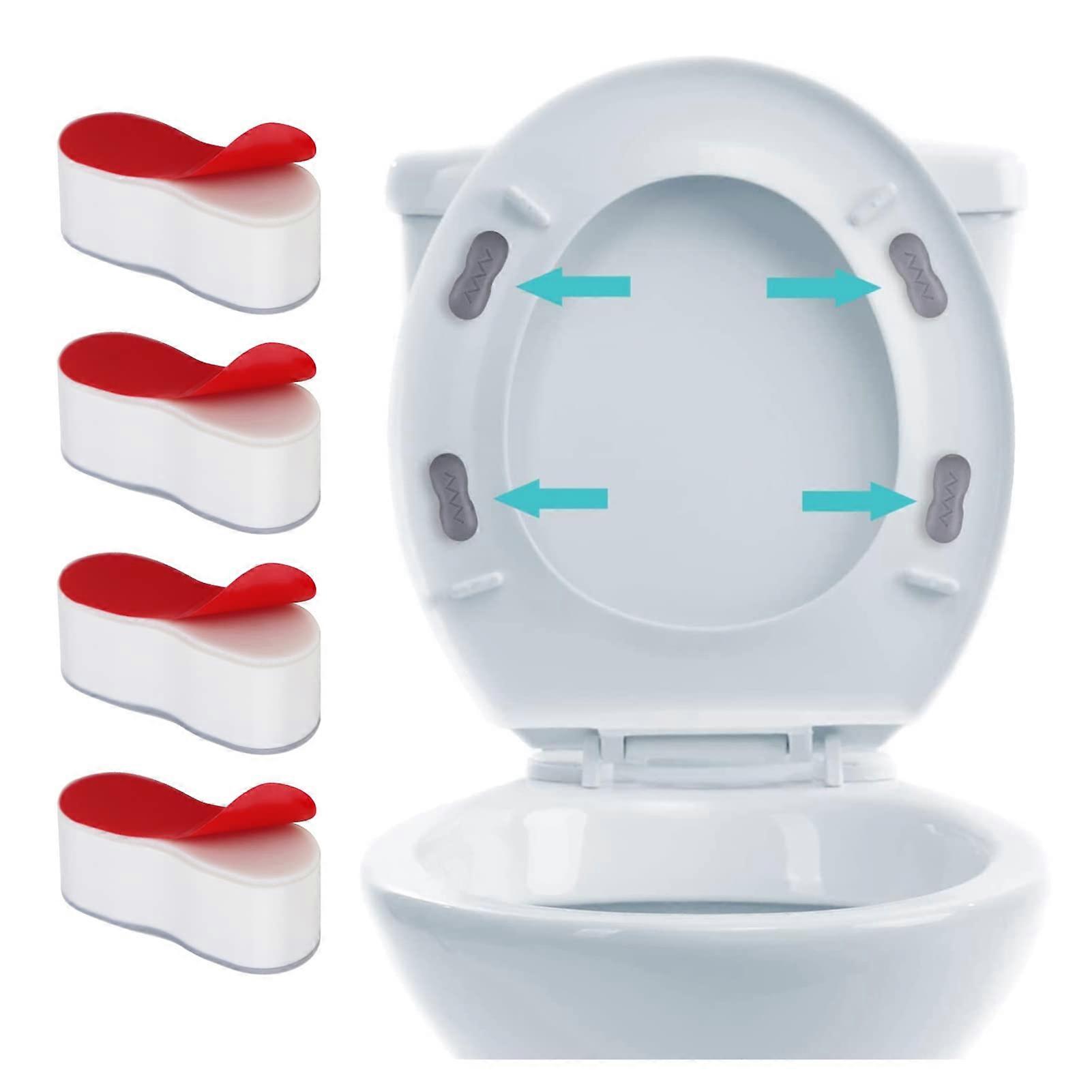 Toilet Seat Buffer Self-Adhesive, Toilet Lid Seat Buffer Spacer, Toilet Seat Stopper For Bidet Fixing, 4 Pieces