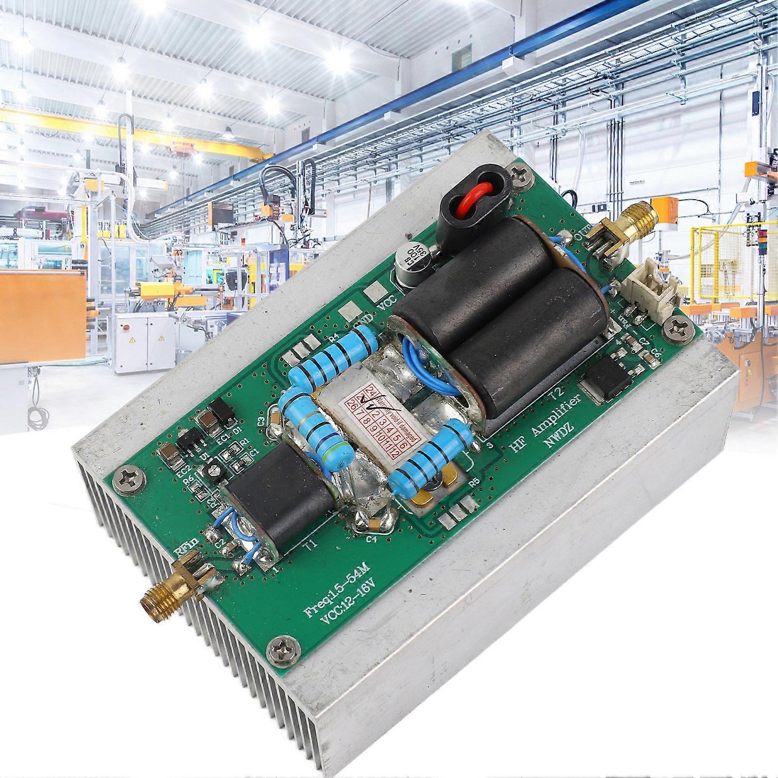 Shortwave Power Amplifier 30W HF RF Linear Amp for Ham Radio SMA Female Connector DC12‑16V 1.5‑54MHz