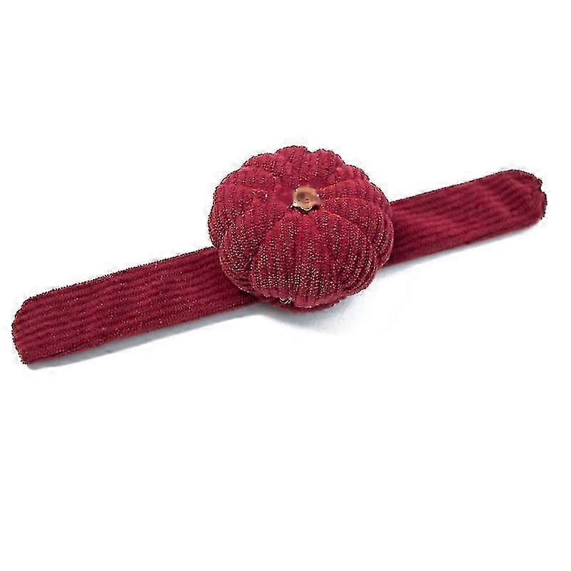 Wearable Sewing Pin Cushion with Elastic Strap in Pumpkin Shape Suitable for Various Sewing Needs