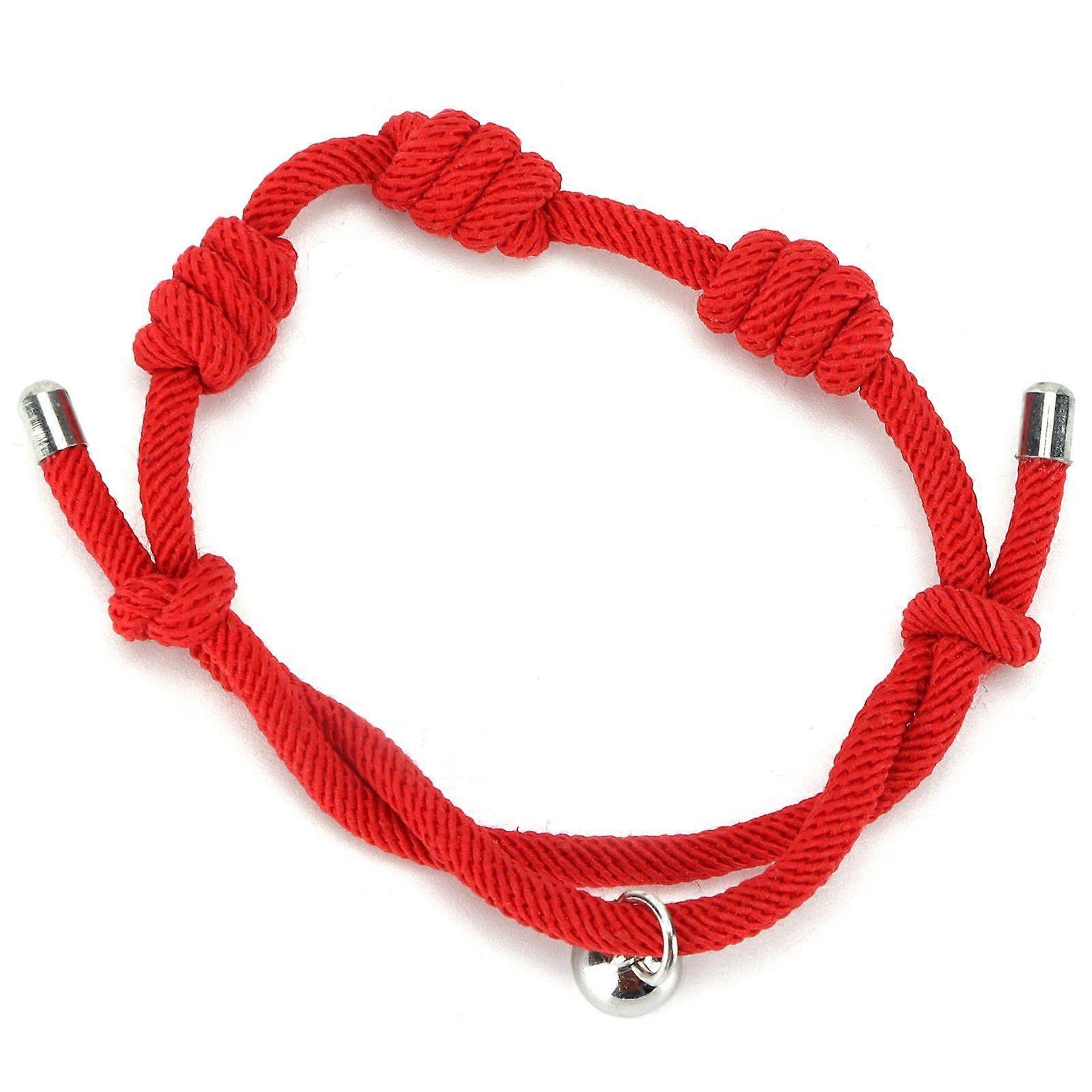 2025年最新モデルブレスレットミラノロープ赤黒磁石は手作りニットを引き付けます