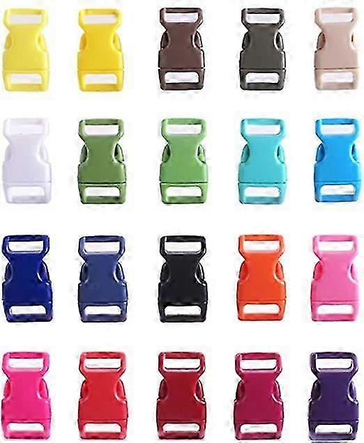 20-Pack Contoured Side Release Straps  Mini Plastic Clips for Paracord & Dog Collars
