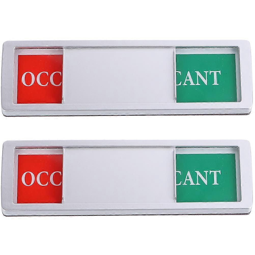 Occupied Vacant Slider Sign Acrylic Magnetic Attachment Home Use Office Door Decor Rectangular 17.80X5.20X0.70CM 2Pcs