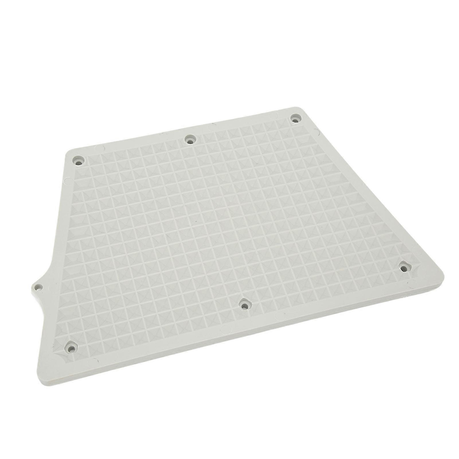 Outboard Transom Plate Grid Design Trapezoidal PVC Outboard Engine Mounting Pad for Inflatable Boat Kayak Yacht Gray 