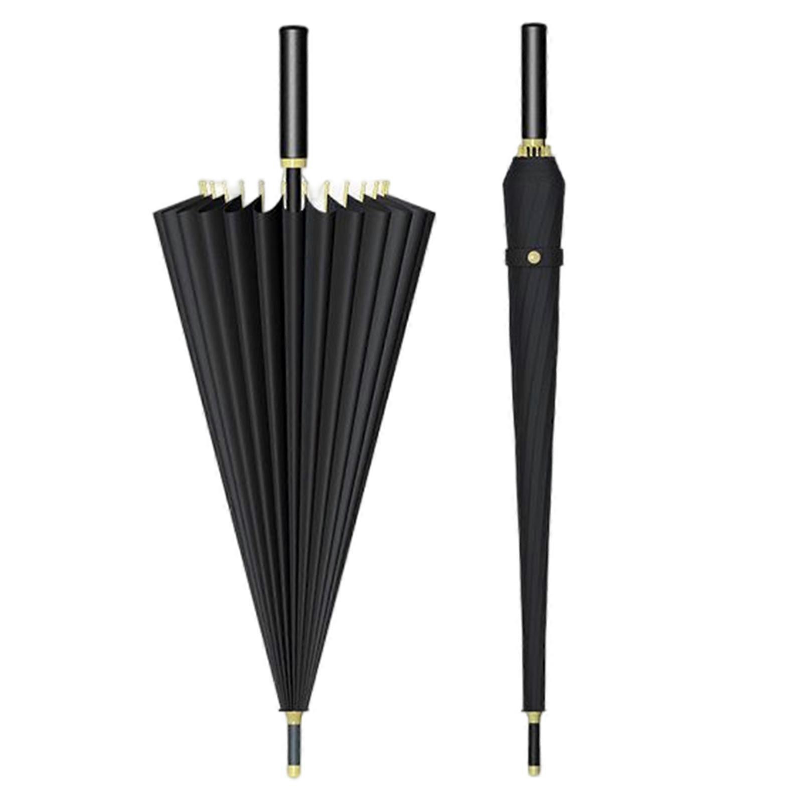 Automatic Windproof Umbrellas, 24-Bone, All-Weather, Solid Color