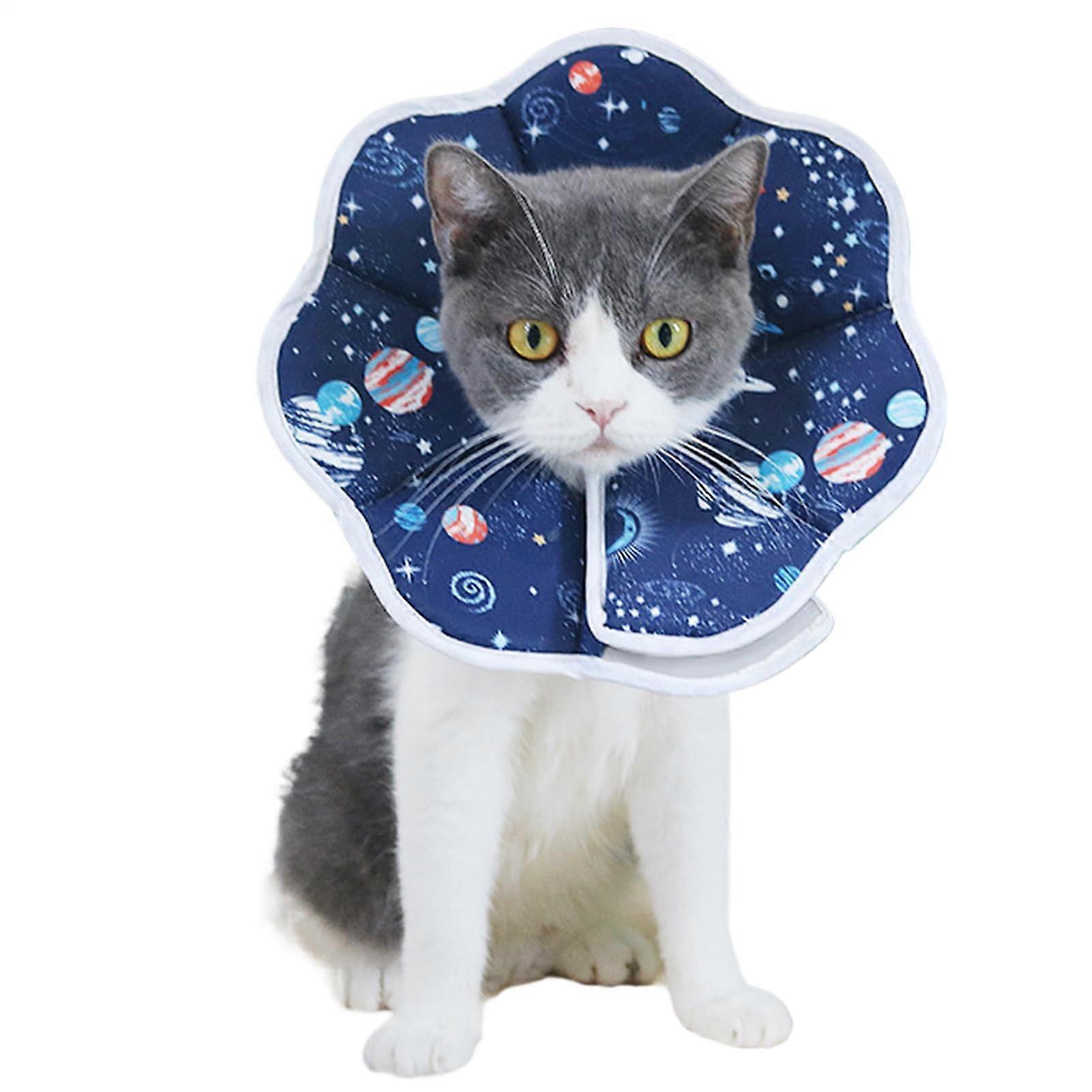 Pet Recovery Collars Adjustable Neck Protector Soft Polyester Cone For Cats Puppies Kittens 3x23x2cm
