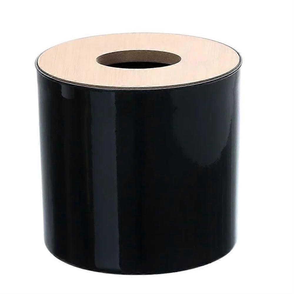 Tissue-Box Holder, Tissue Dispenser, Rattan Tissue Box Holder, Multi-Purpose, White & Black