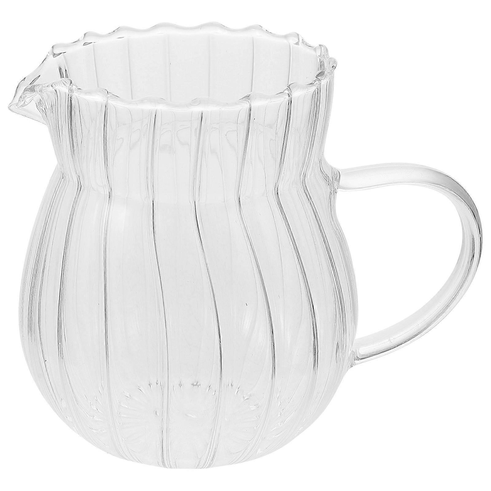 Glass Milk Pitcher for Cafe, Restaurant & Home Use – Easy to Clean, Multi Purpose Glass Container for Milk, Sauce & Beverages