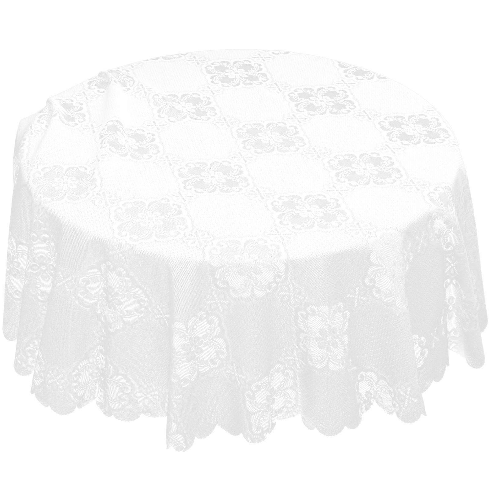 Washable Table Cloth Circular Tablecloth for Kitchen Table Decor Polyester Rustic Style 120CM Diameter Easy to Clean 1Set