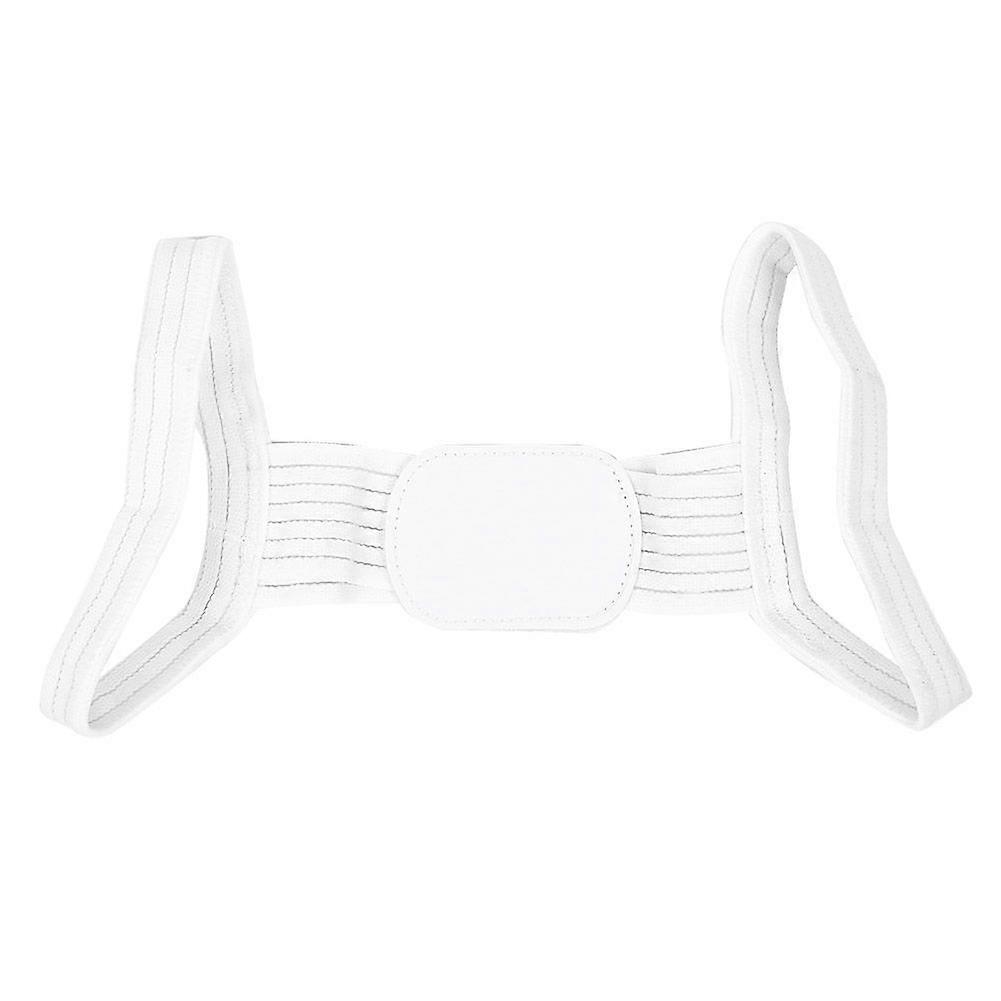 Posture Corrector Breathable Shoulder Back Straightener Adjustable Upper Back BraceL WhiteYMMR)