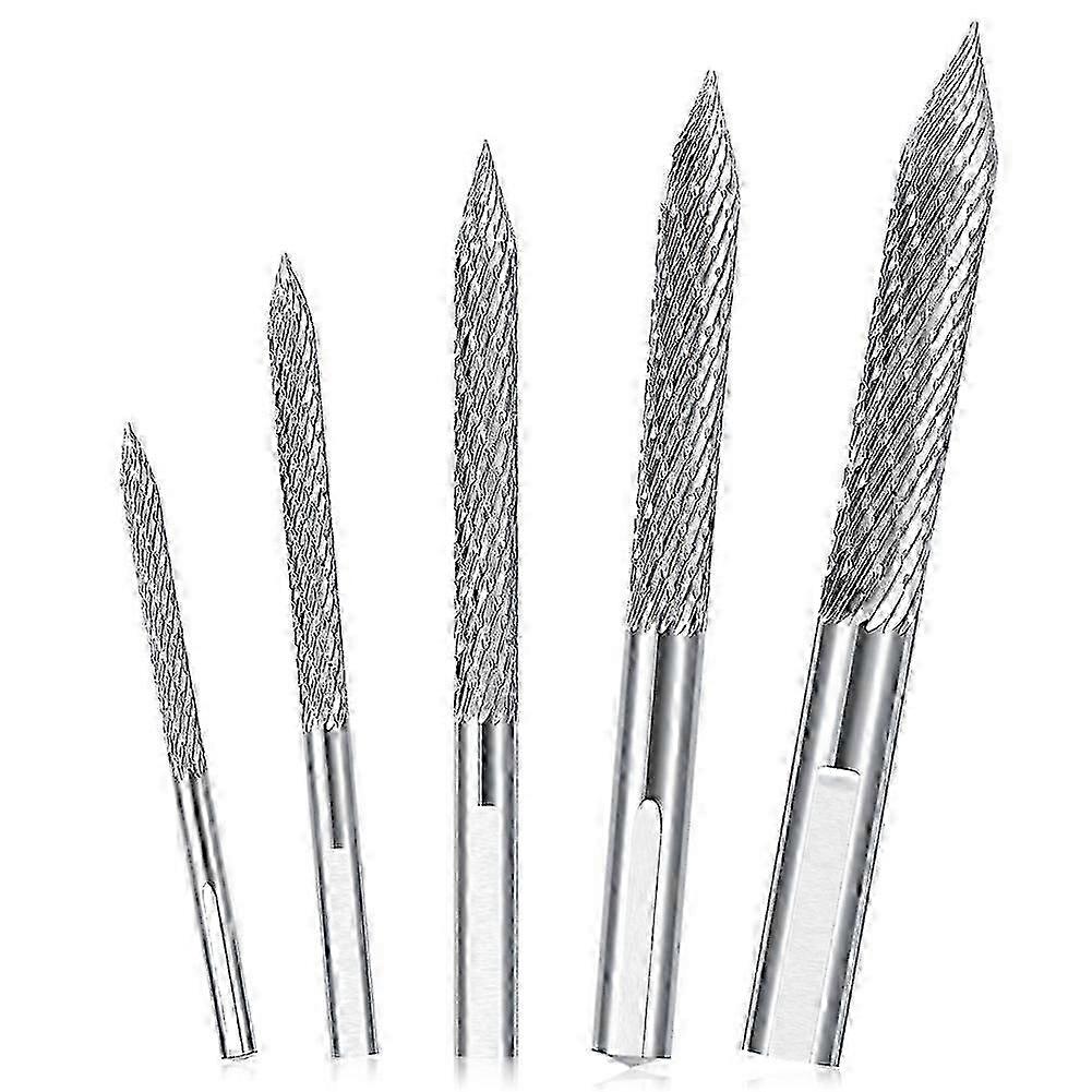 5 Pack Multi-Sized Tire Repair Carbide Burr Drill Bits with Patches, Plug, Wire Cutter, and Reamer