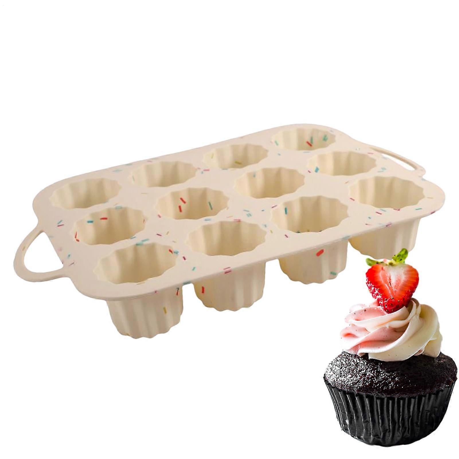 Silikon Backformen Antihaft Muffin Cupcake Set - Flexible Formen Für Kuchen, Torten, Kekse, Schokolade, Lebensmittelsilikon