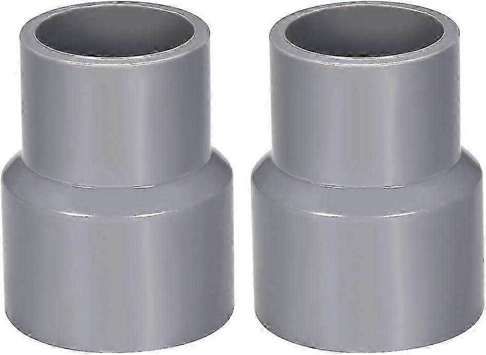 40mm X 32mm Reducer PVC Pipe Fitting Coupling Hub DWV Gray 2Pcs