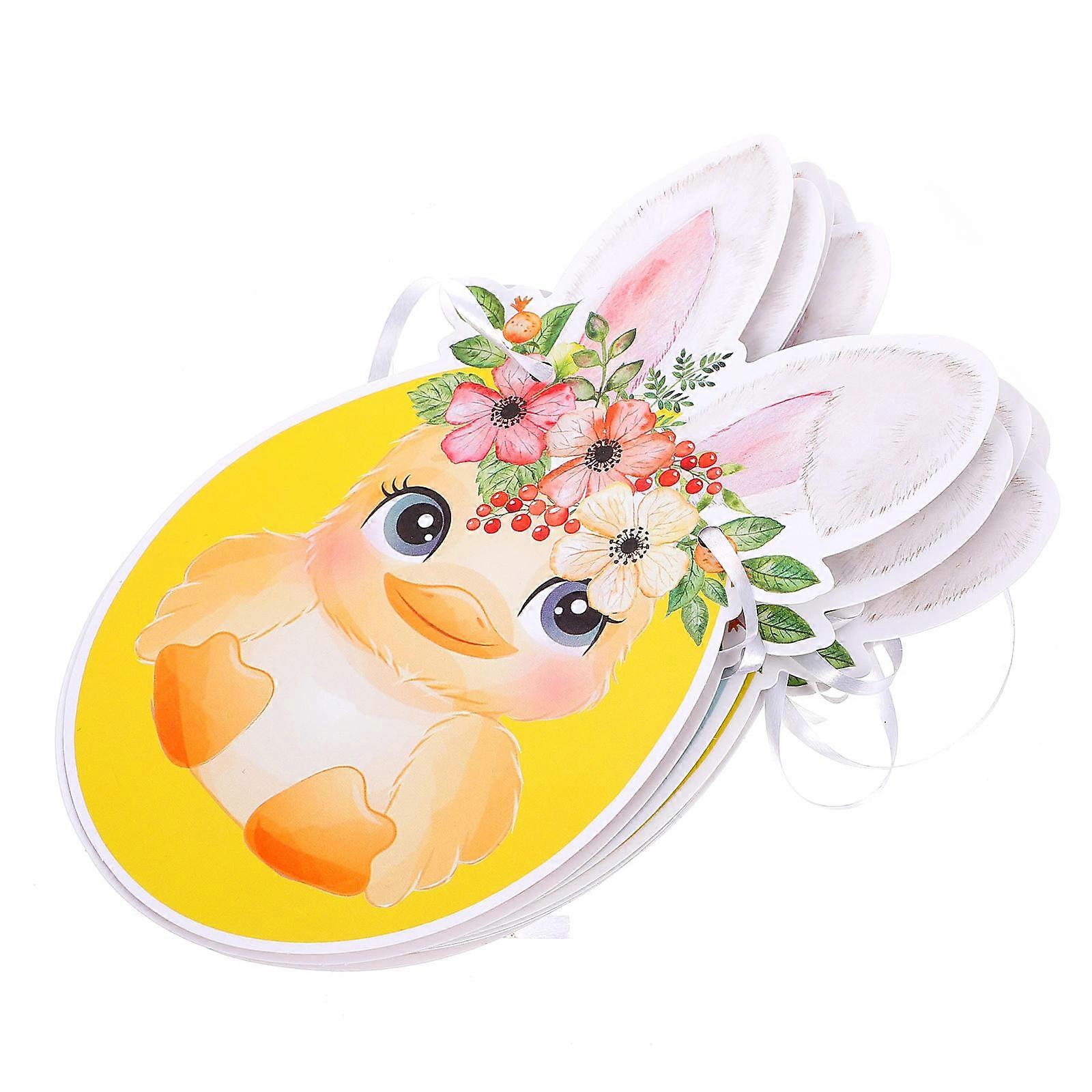 Funny Easter Decorative Paper Bunting Letters Banner for Party Supplies and Photo Props 1Pc
