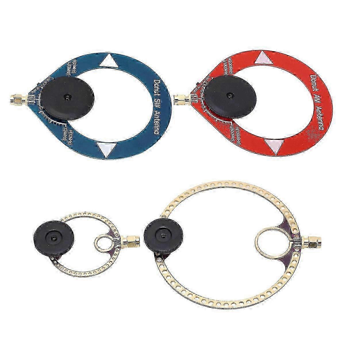 Short and Medium Wave Antenna Mini Loop Multi-Function Antenna 4-Piece Set for FM SW Radios