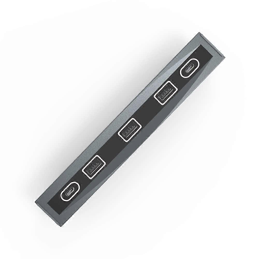 USB Hub for Tesla Model 3/Y 5-In-1 Center Console Docking Station With Dual Type-C Ports And 3 USB-A Ports