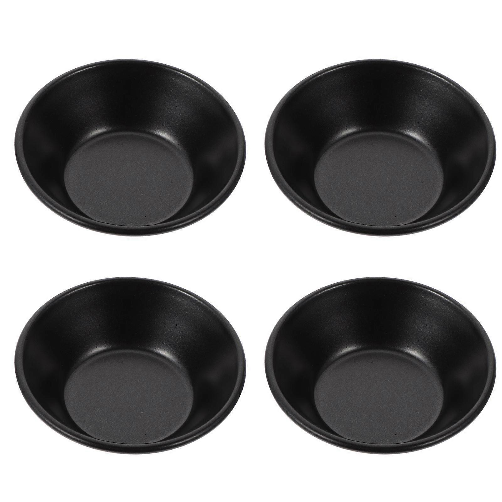 4 Pcs Non stick Mini Pie Pans Baking Molds Practical Bread Molds Black