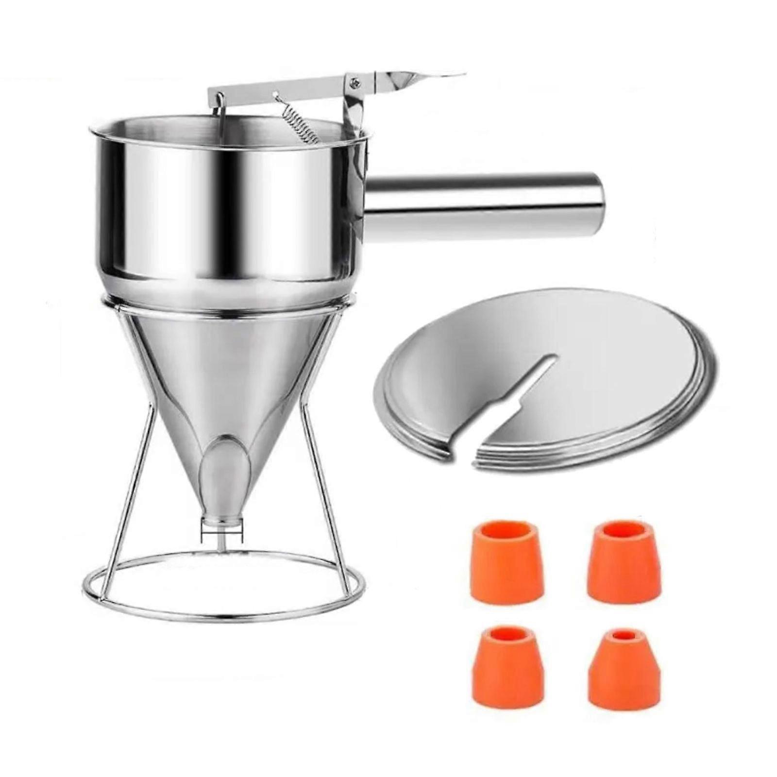 Practical Nonrust Steel Conical Batter Dispenser 1200L Large Capacity For Pastry Sauce Ice Creams Application Multicolor