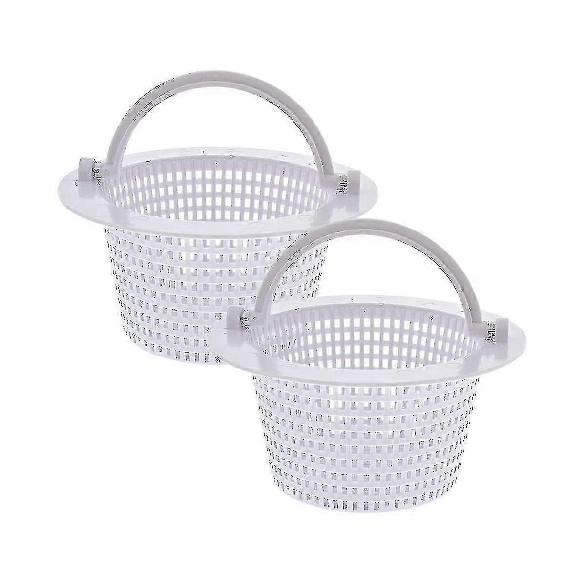 2-Pack Replacement Skimmer Basket with Handle for Above Ground Pool Thru-Wall