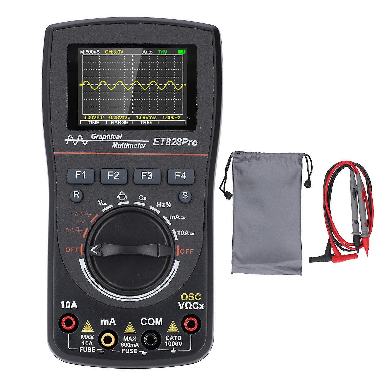 Digital Oscilloscope Multimeter 2 in 1 50Msp 10MHz Analog Bandwidth 2.4 Inch Screen Handheld Oscilloscope Multimeter
