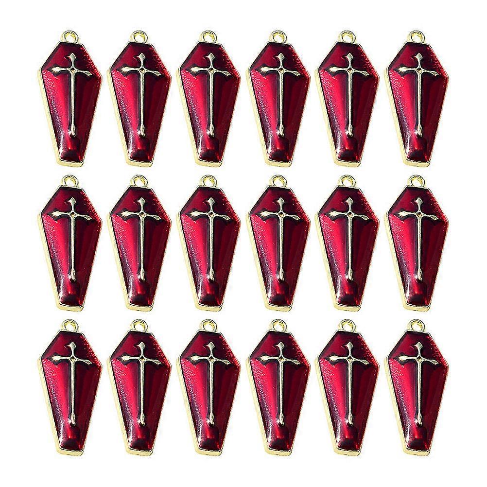 Coffin Shaped Cross Charms for Bracelets Necklaces and Keychains Assorted Color Retro Style Small Size