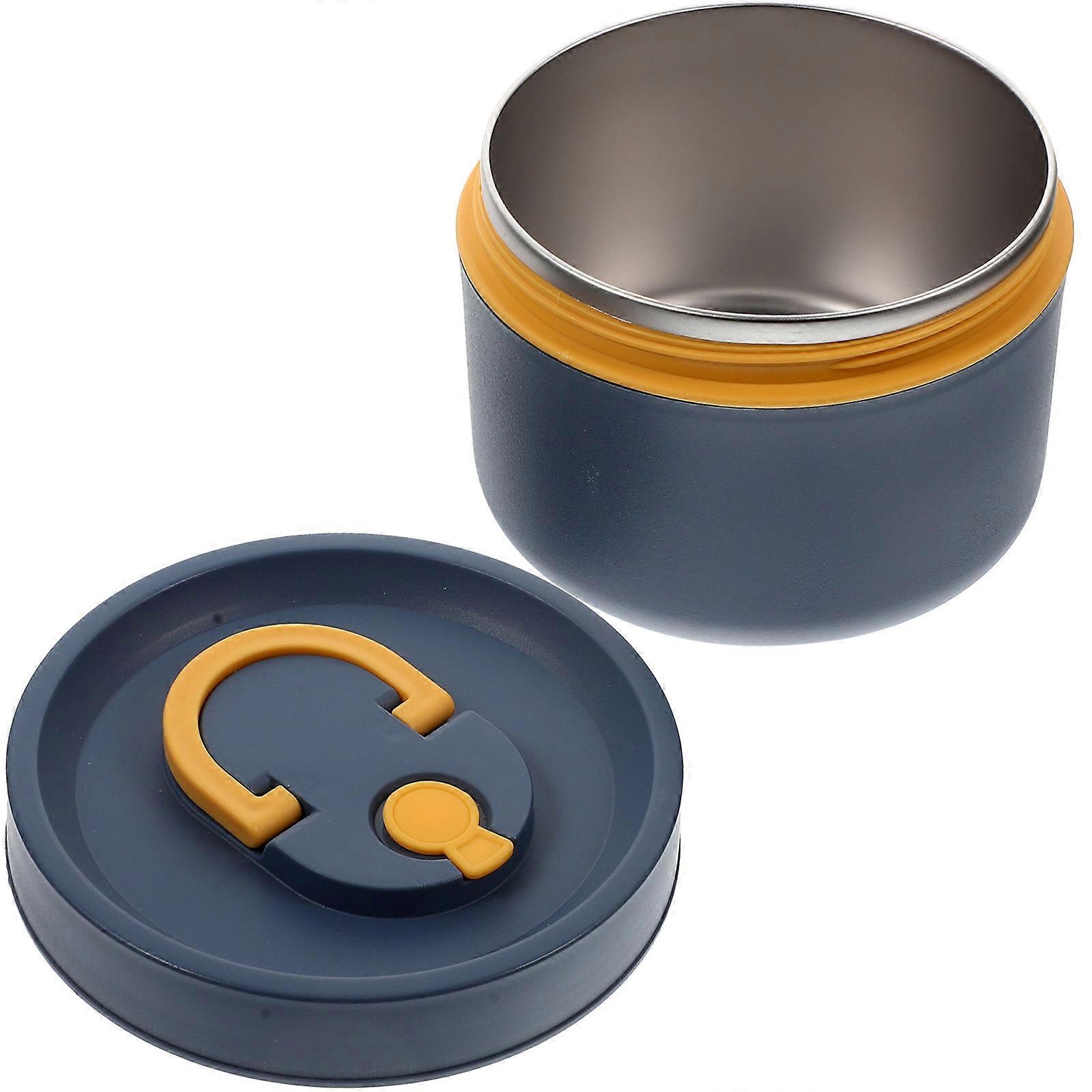 Dark Blue Stainless Steel Bento Lunch Box for Storing Food with Sealing Cover 7.87 x 5.51 x 2.95 inches