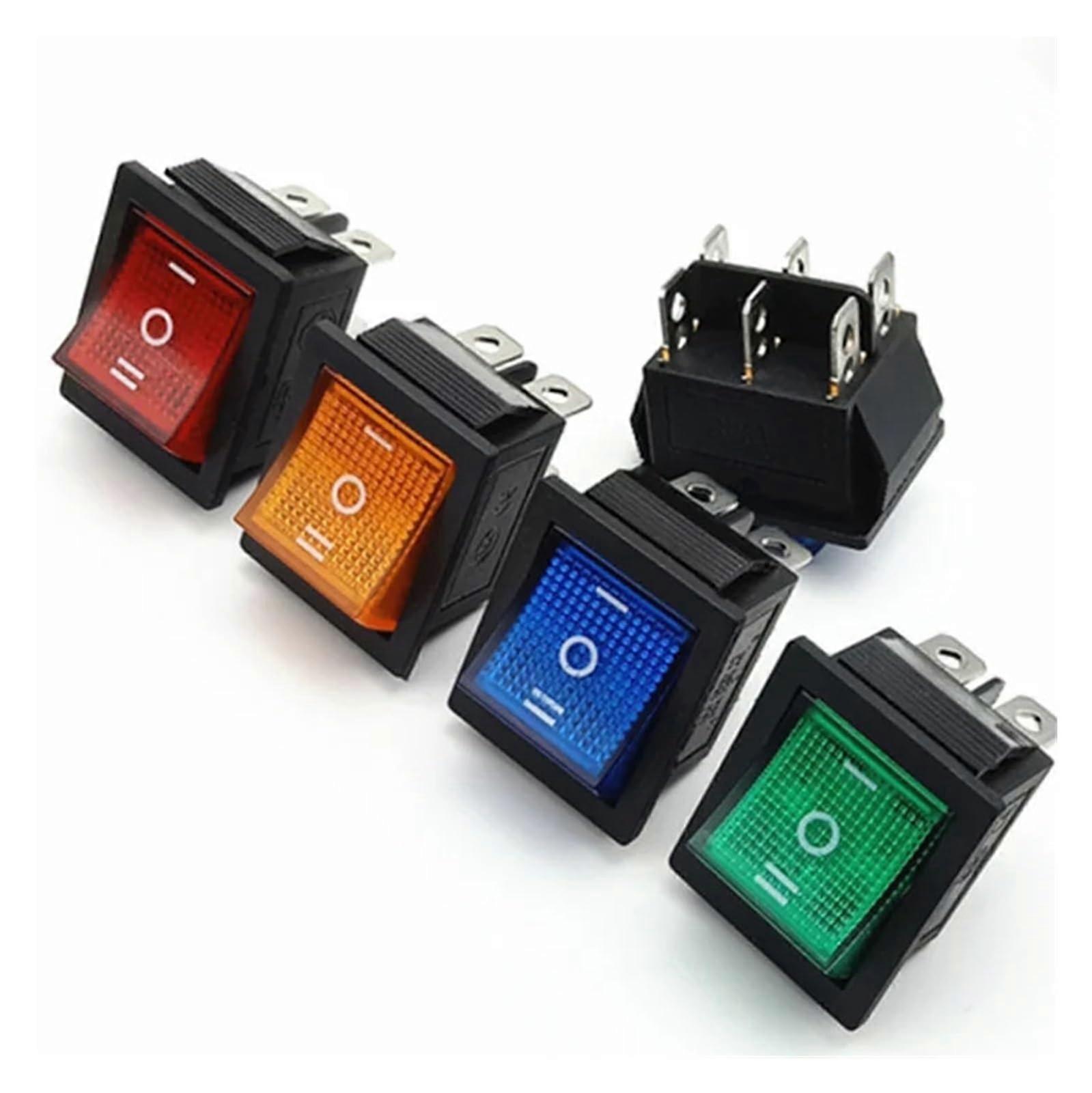 KCD4 Rocker Switch Power Switch ON-OFF-ON 3 Position 16A 250VAC 20A 125VAC Lighted Control Switch Blue