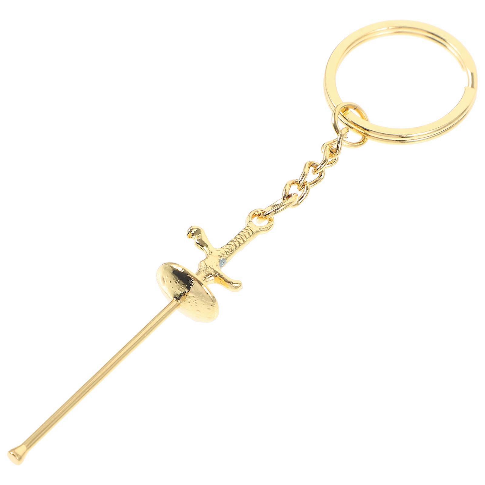Stylish Fencing Keychain Pendant for Birthdays – Creative Bag Decoration for Friends, Silver and for Keyrings and Backpacks