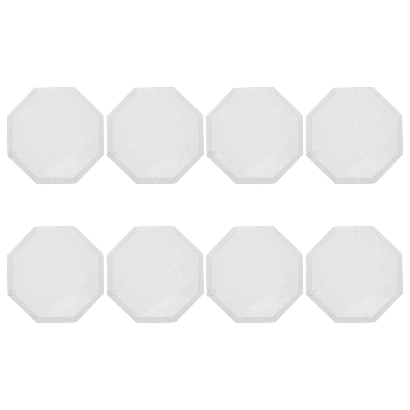 8pcs Octagonal Glass Fabric Weights – Clear, Durable, Accurate for Sewing, Cutting, Quilting Templates and Crafting