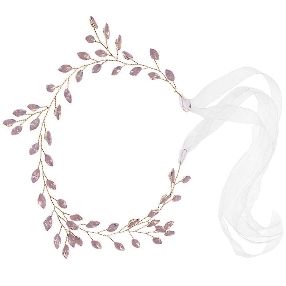 Gelin Saç Dekor Çember Saç Aksesuar Kadın Pembe Çinko Alaşımlı Kurdele Noel 1 Takım