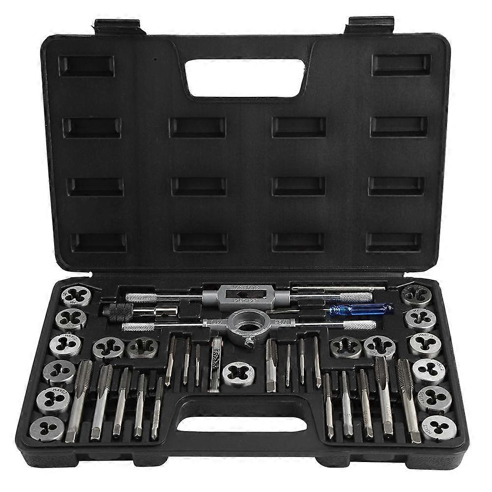 40Pcs M3- Screw Tap and Die Thread Tapping Threading Storage Case Set